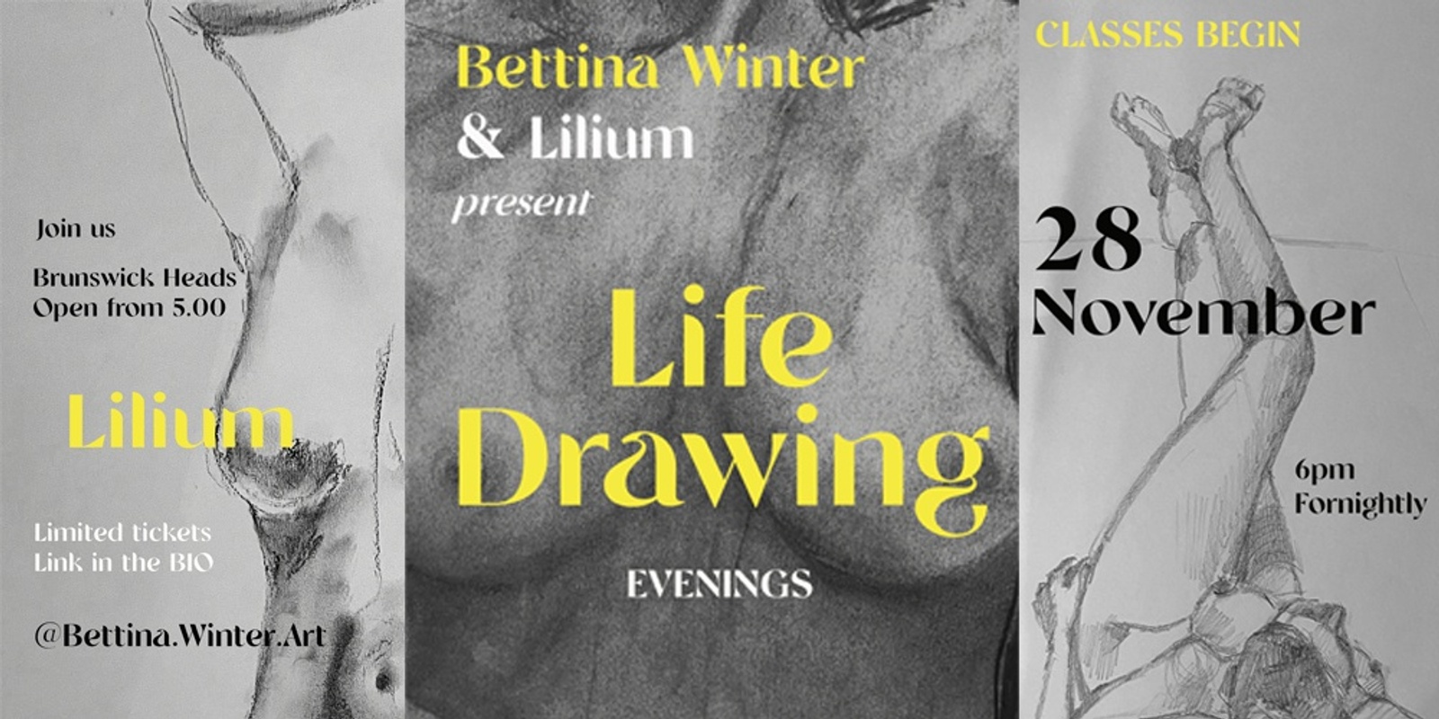 Banner image for Life drawing Evenings - Full moon and New moon - Thursdays - Fortnightly 