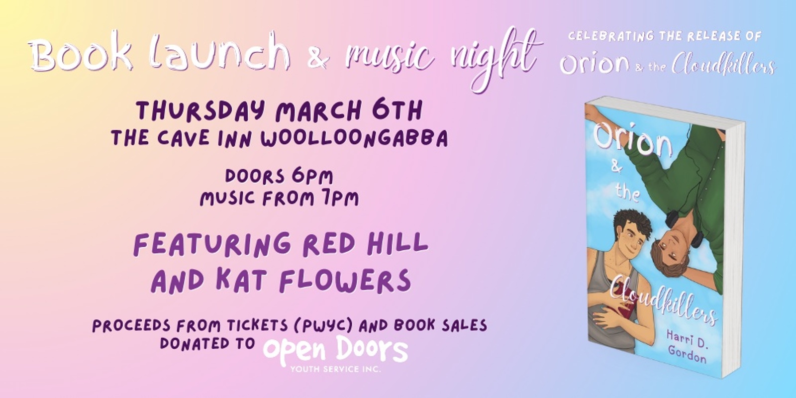 Banner image for Orion & the Cloudkillers - Book Launch & Music Night