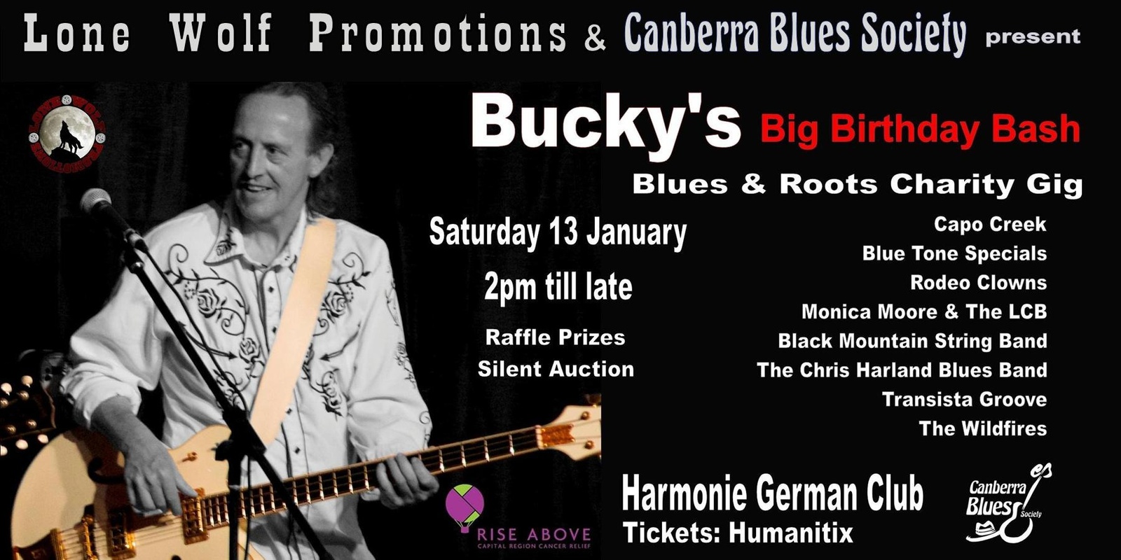 Banner image for Bucky's Big Birthday Bash Blues & Roots Charity Fundraiser 2024