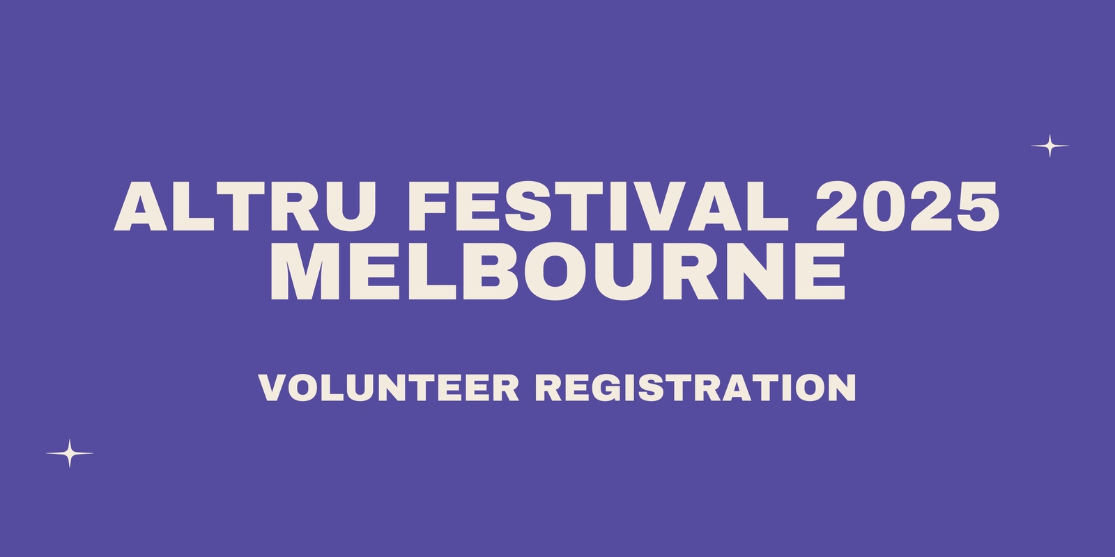 Banner image for Altru Charity Outreach Festival Melbourne - VOLUNTEER