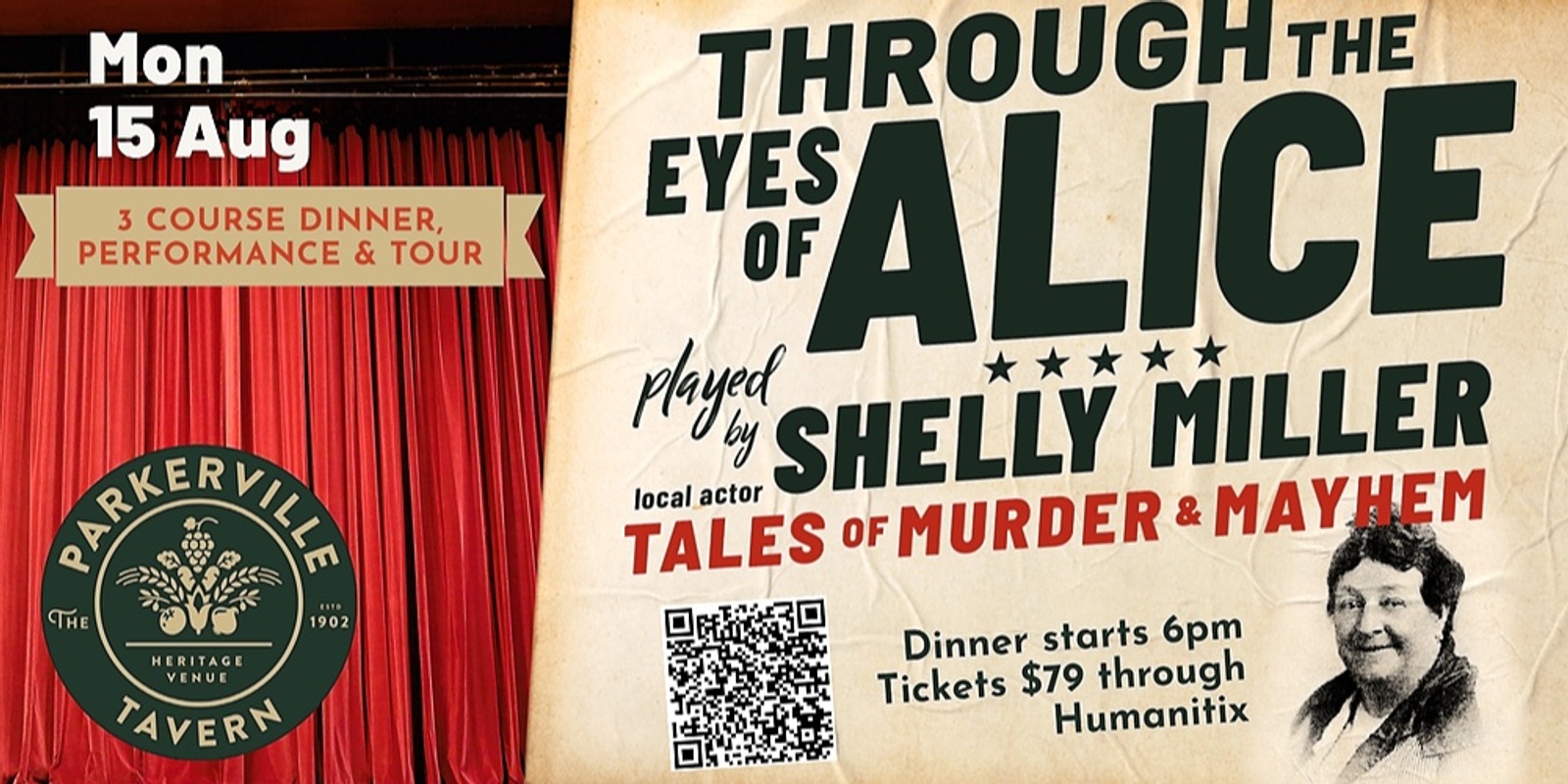 Banner image for Through the Eyes of Alice, Tales of Murder and Mayhem, Monday 15 August