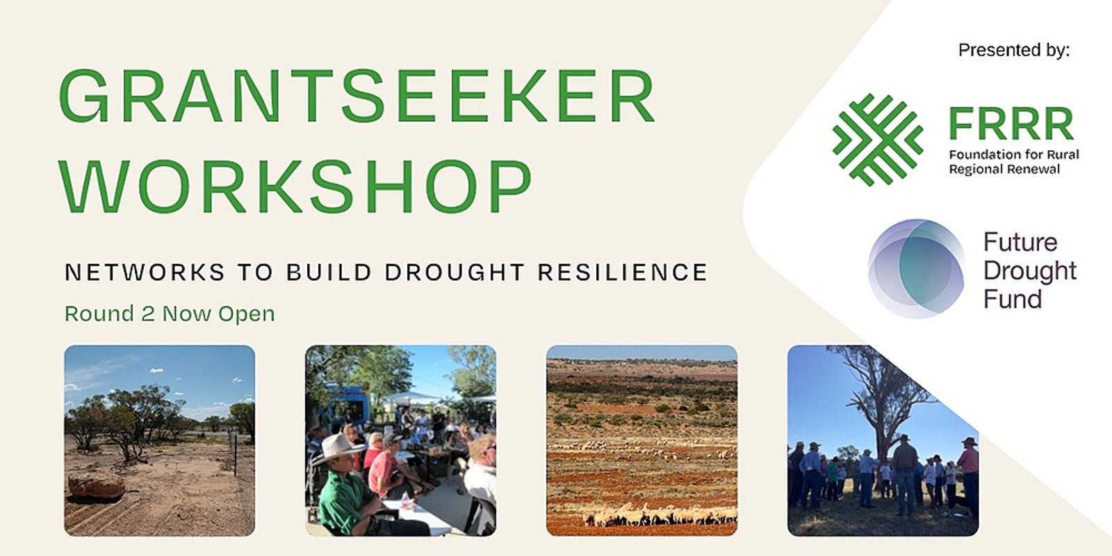 Banner image for FRRR Grantseeker Workshop - Networks to Build Drought Resilience 