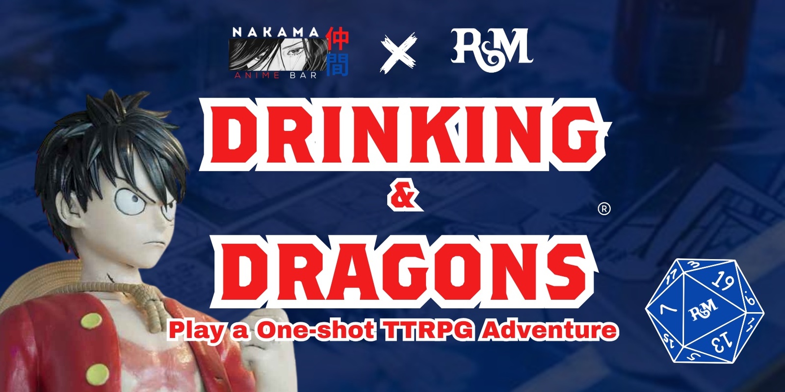 Banner image for Drinking & Dragons at Nakama Anime Bar