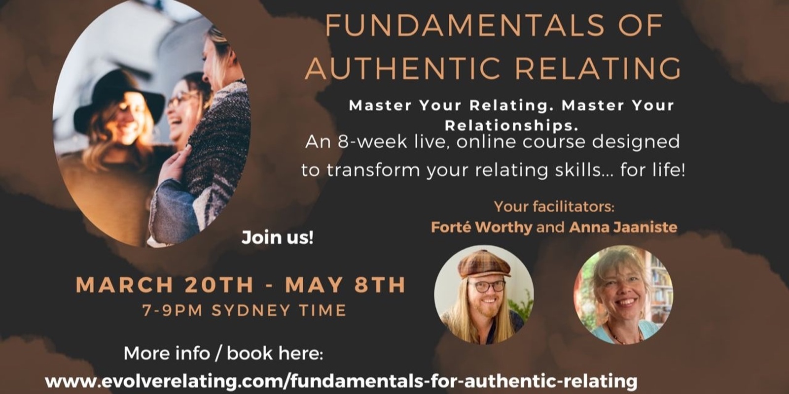 Banner image for Fundamentals of Authentic Relating 8-week online course