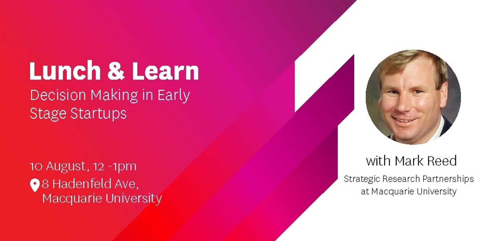 Banner image for MQ Incubator Lunch & Learn | Decision making in early stage startups