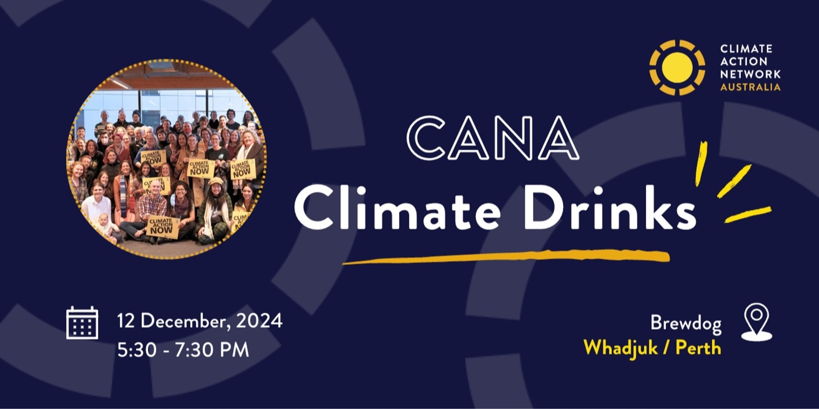 Banner image for CANA Climate Drinks - Perth/Whadjuk