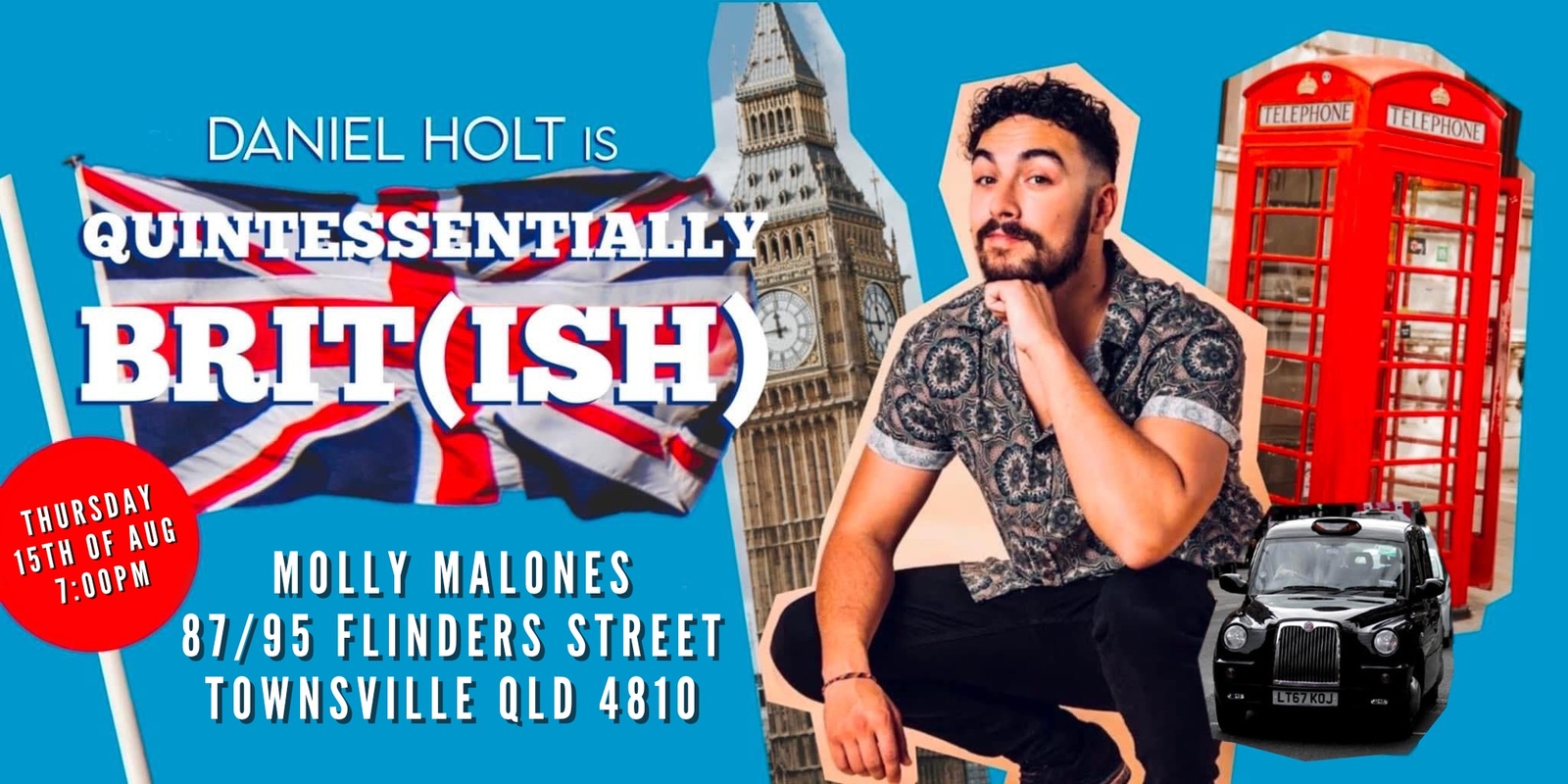 Banner image for Quintessentially Brit(ish)! 🇬🇧 Townsville! Molly Malone's! 7pm. 