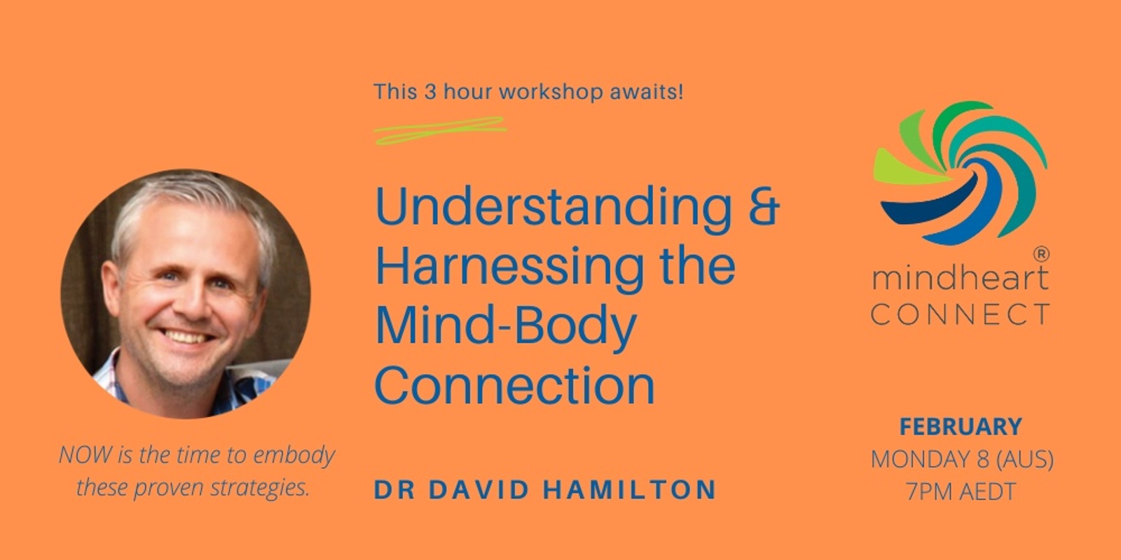 Banner image for Understanding & Harnessing the Mind-Body Connection - Dr David Hamilton
