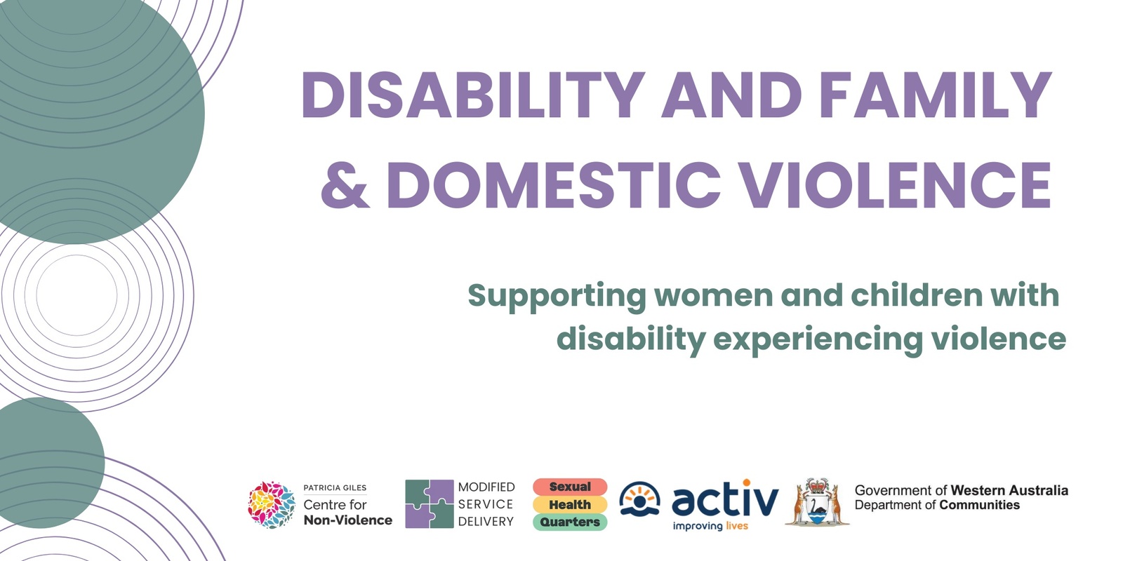 Banner image for Disability and Family & Domestic Violence