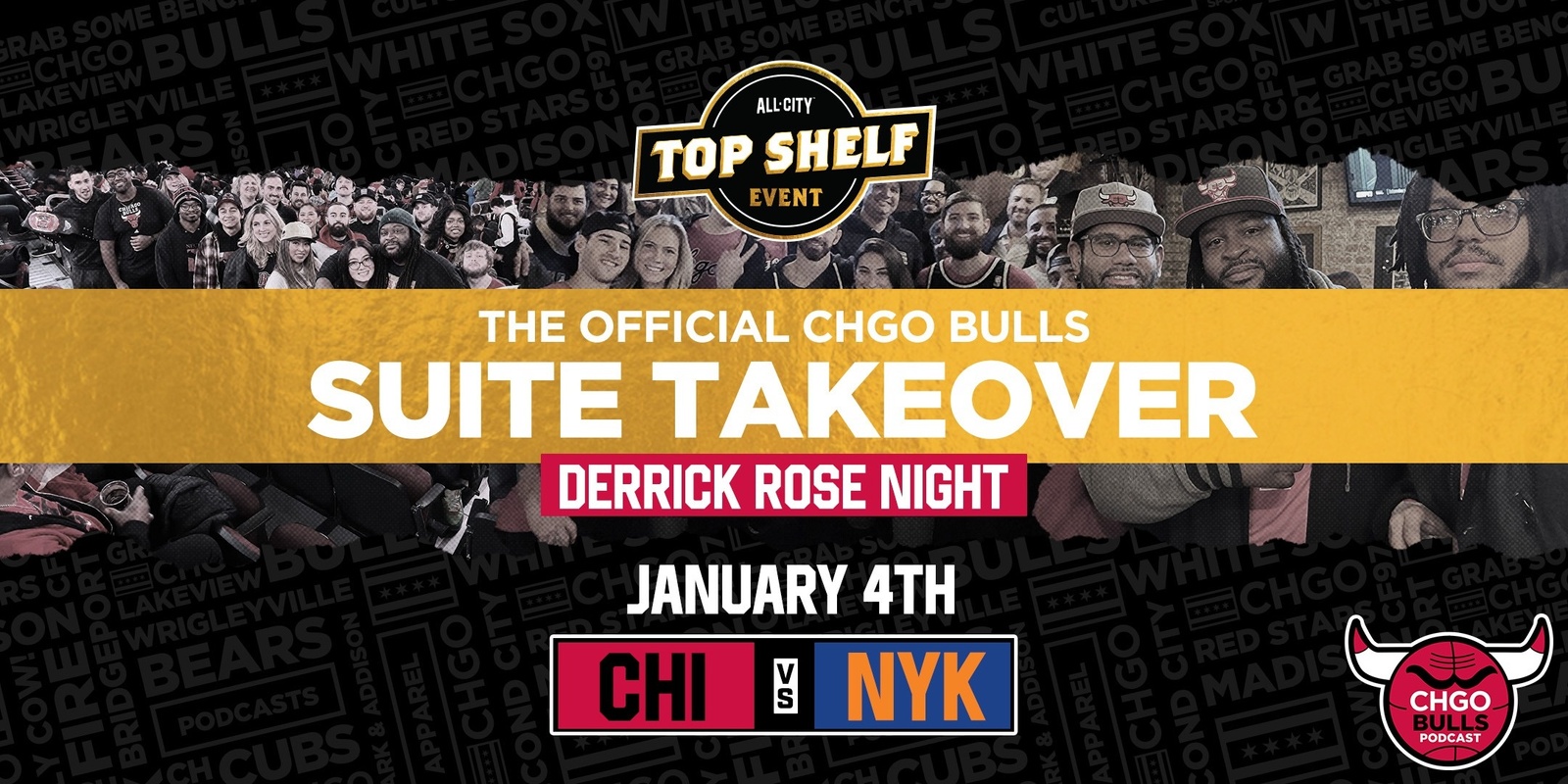 Banner image for Top Shelf Event - CHGO Bulls Suite Takeover on Derrick Rose Night