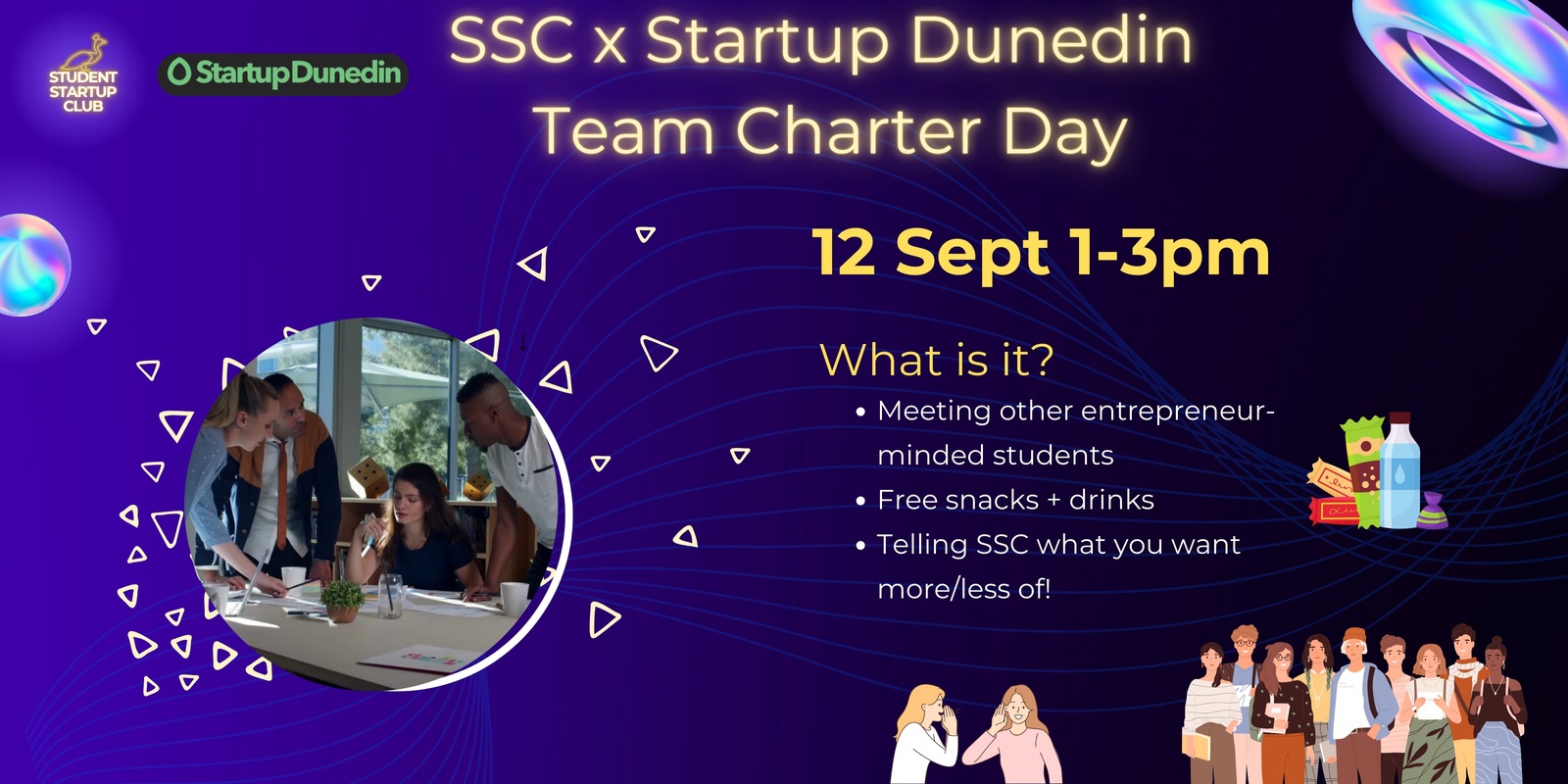 Banner image for SSC x Startup Dunedin Team Charter Day! 🦚