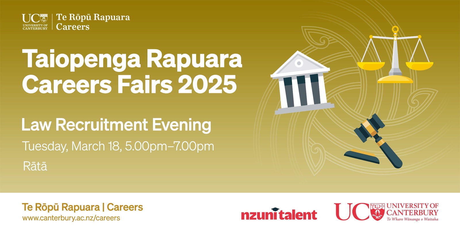 Banner image for Taiopenga Rapuara | Law Recruitment Evening 2025