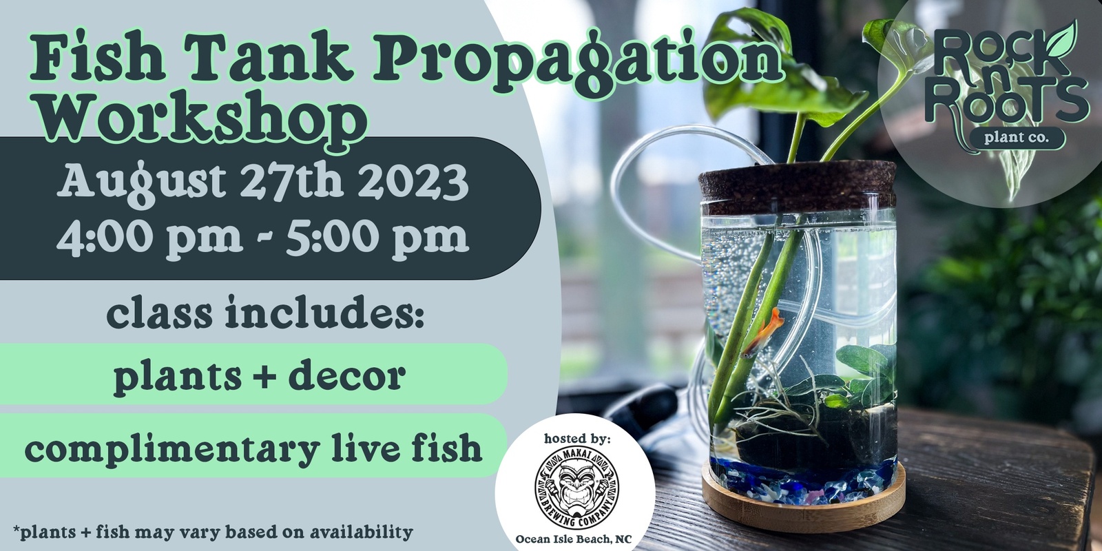 Banner image for Fish Tank Propagation Workshop at Makai Brewing (Ocean Isle Beach, NC)