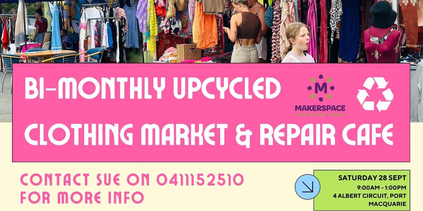 Banner image for Clothing Swap & Sell Markets & Recycle Revive Repair Cafe | PORT MACQUARIE