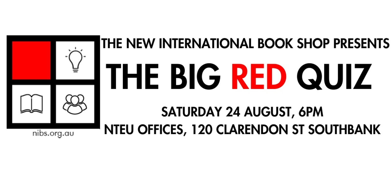 Banner image for Big Red Quiz Night 2024