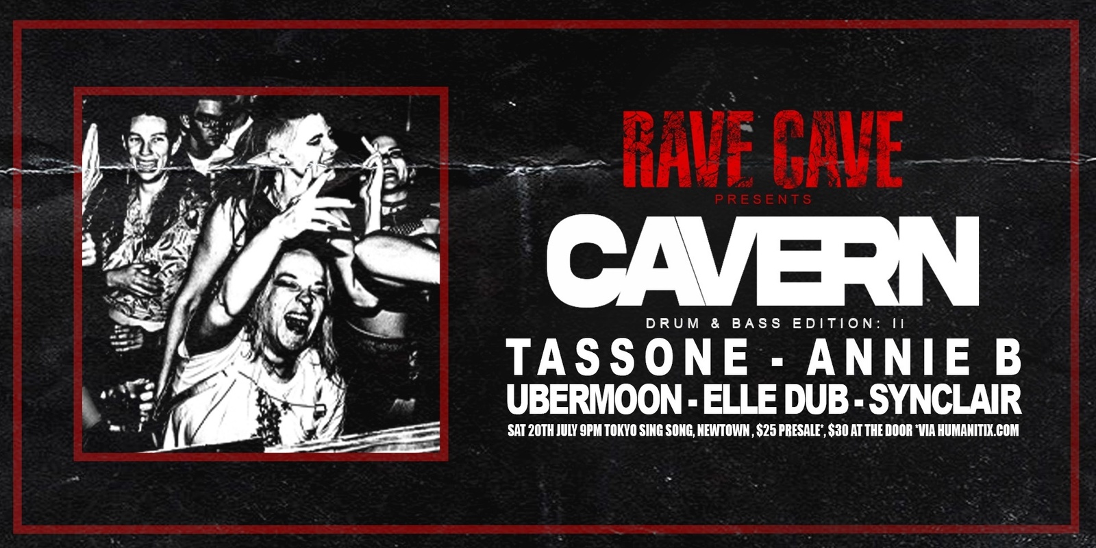 Banner image for RAVE CAVE presents: CAVERN - DRUM AND BASS EDITION II