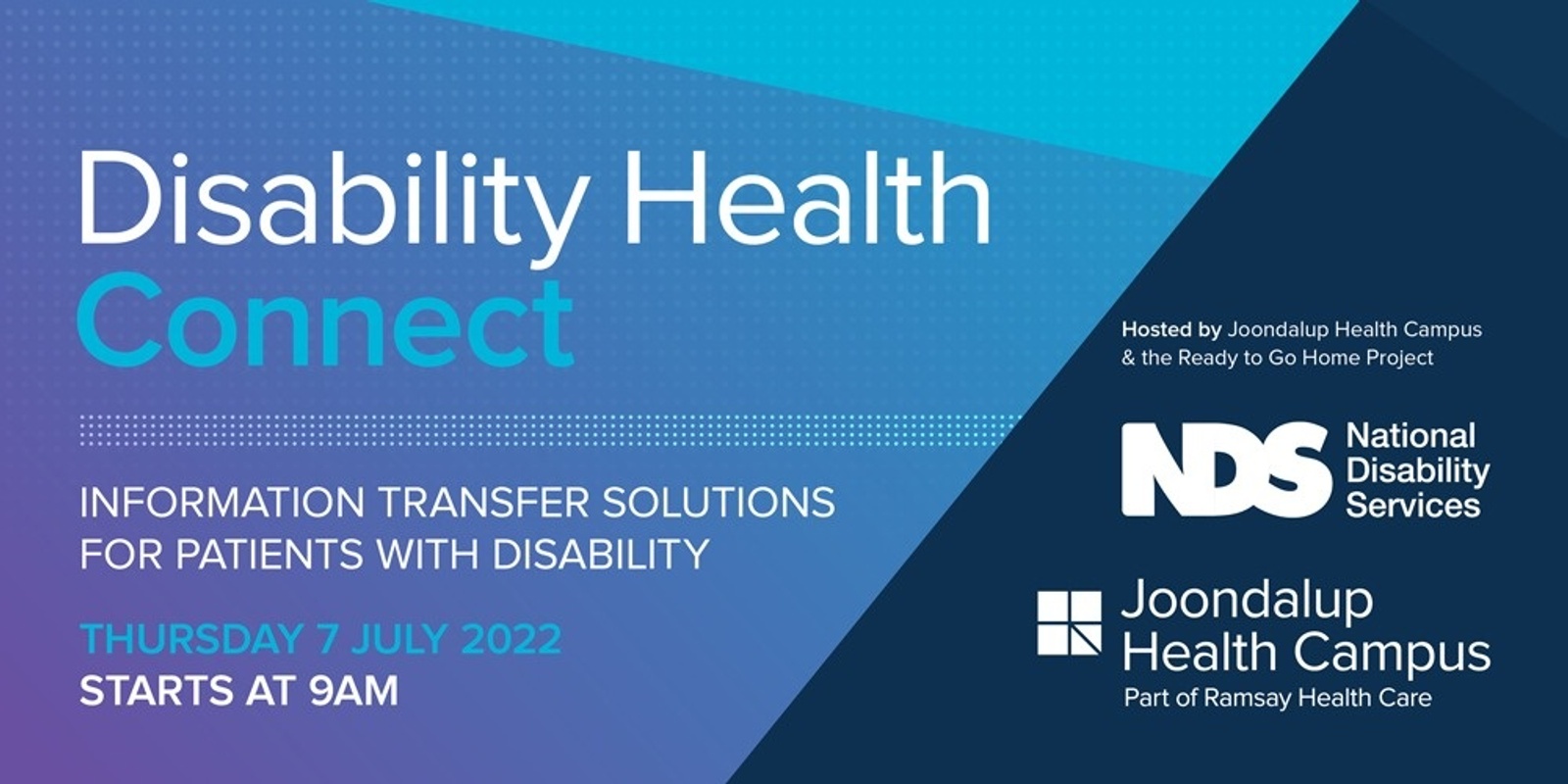 Banner image for Disability Health Connect - information transfer solutions for people with disability