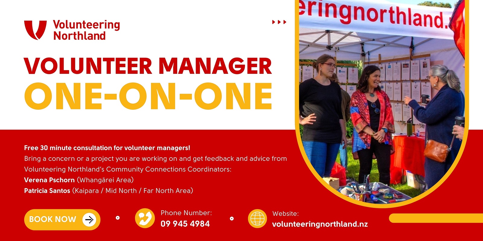 Banner image for Volunteer Manager One-On-One Whangārei Area