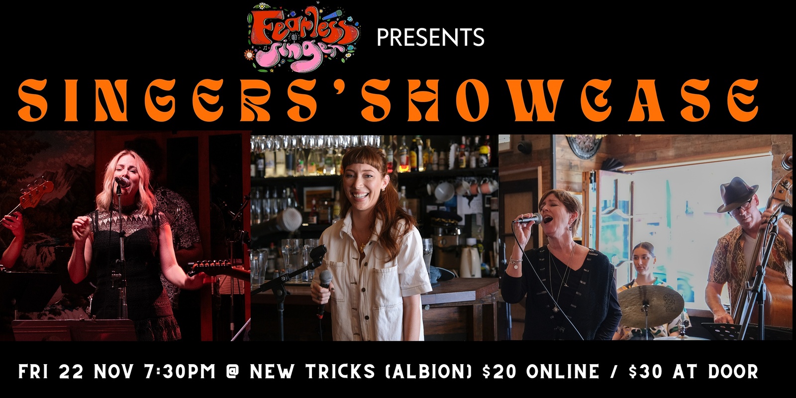 Banner image for Fearless Singer Showcase @ New Tricks (Albion) 