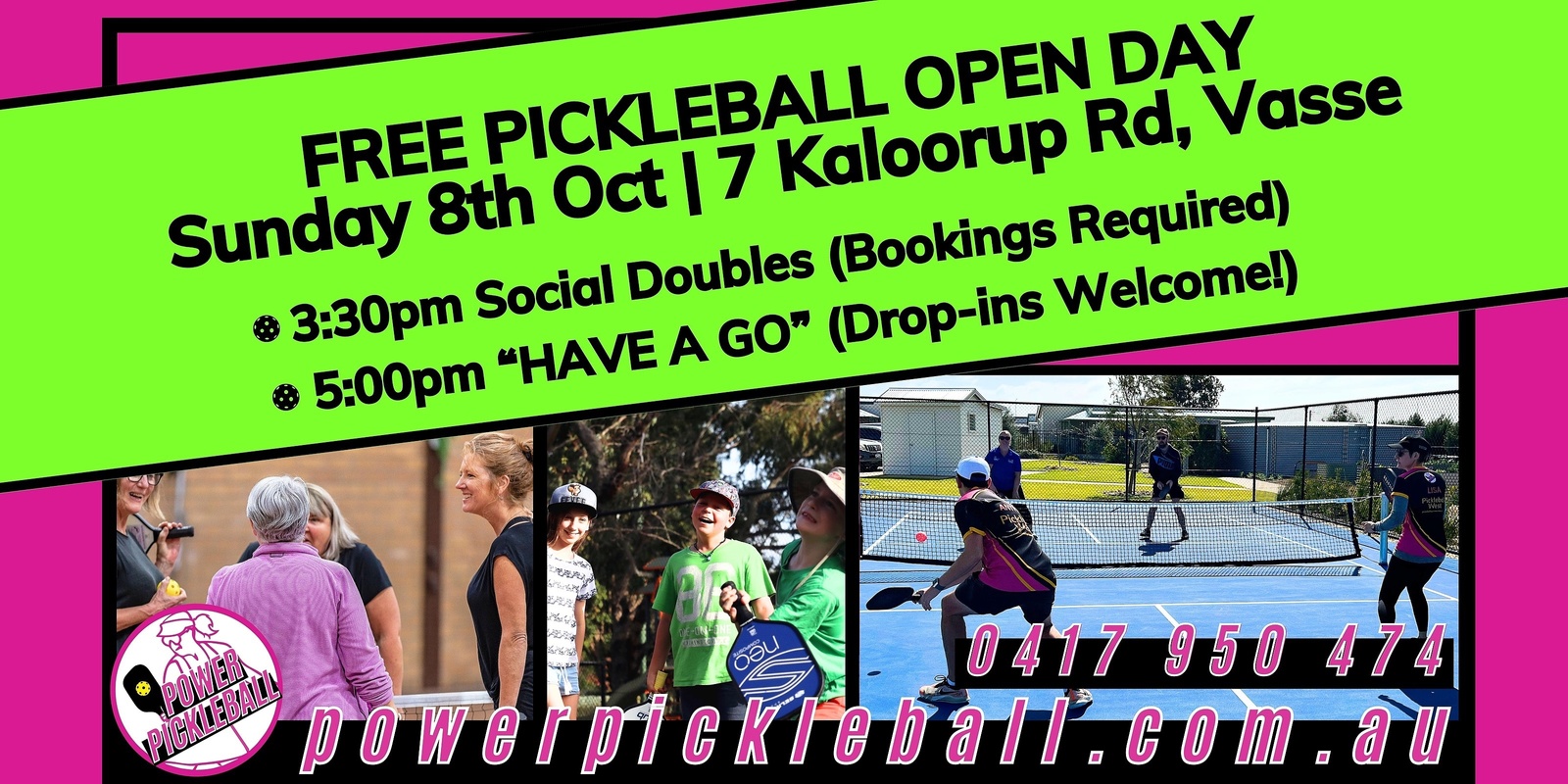 Banner image for FREE PICKLEBALL OPEN DAY