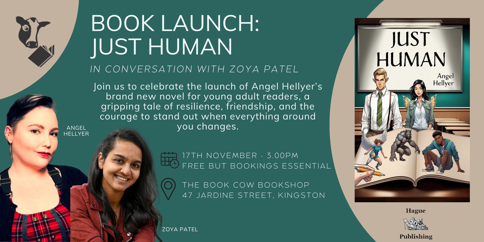 Banner image for Book Launch - Just Human by Angel Hellyer