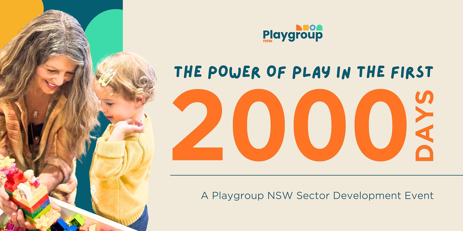 Banner image for The Power of Play in the first 2000 Days - a Sector Development Event by Playgroup NSW