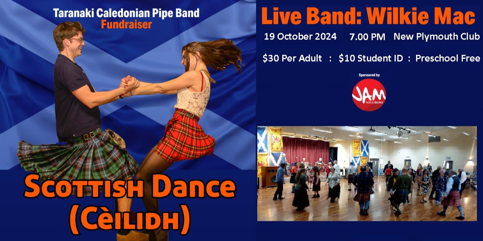 Banner image for Taranaki Caledonian Pipe Band Ceilidh 19 October 2024 (Social Dance)