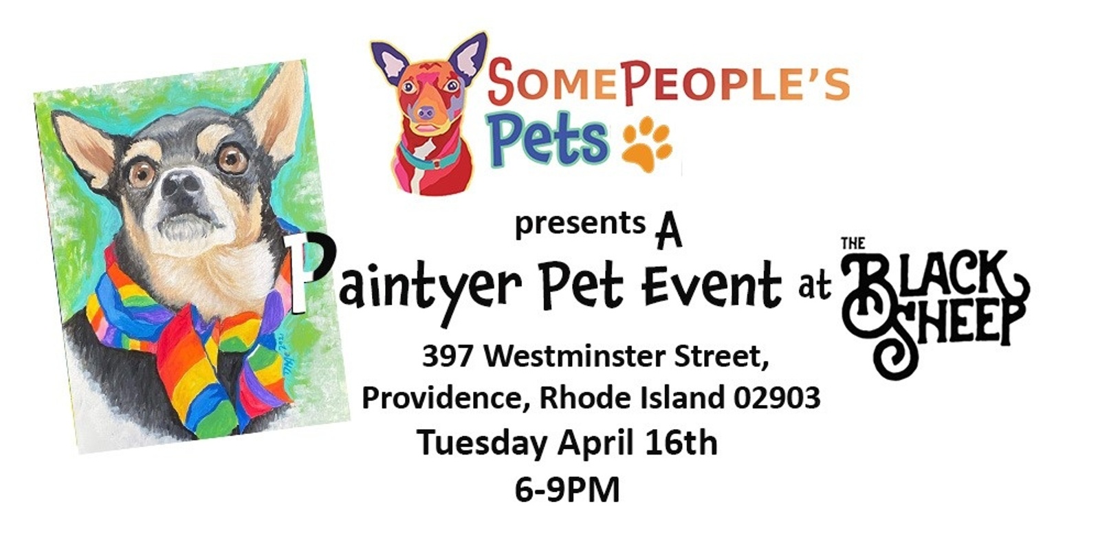 Banner image for Paintyer Pet Night at the Black Sheep in Providence RI.