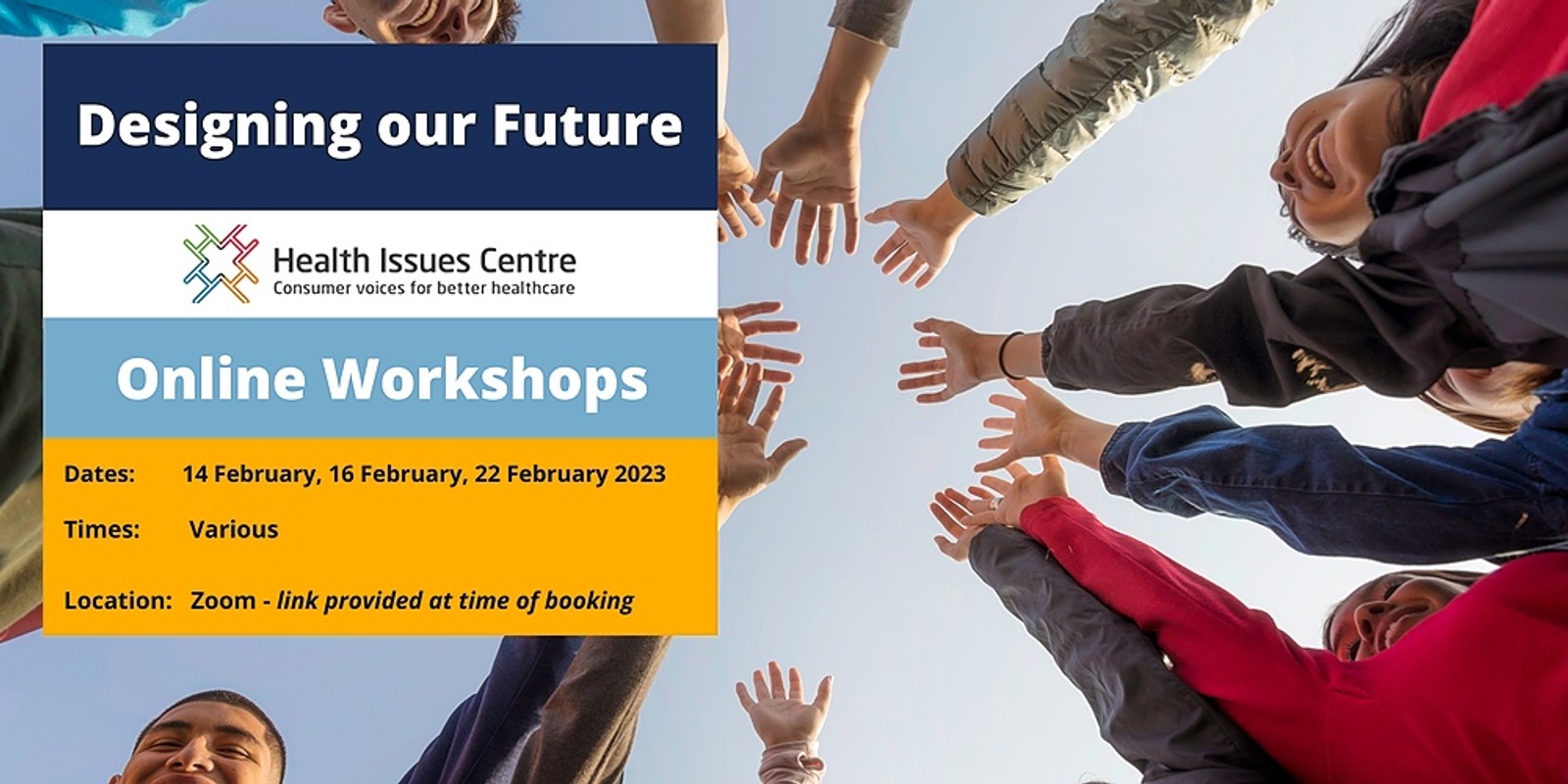 Banner image for Designing our future - Health Issues Centre