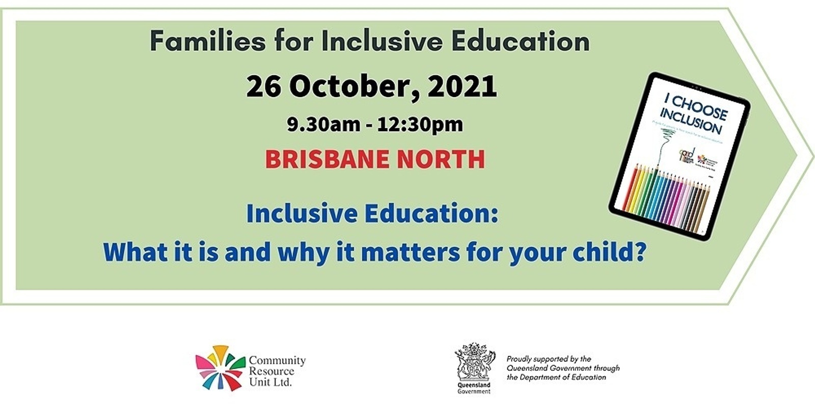 Banner image for BRISBANE NORTH - Inclusive Education: What it is and why it matters for your child