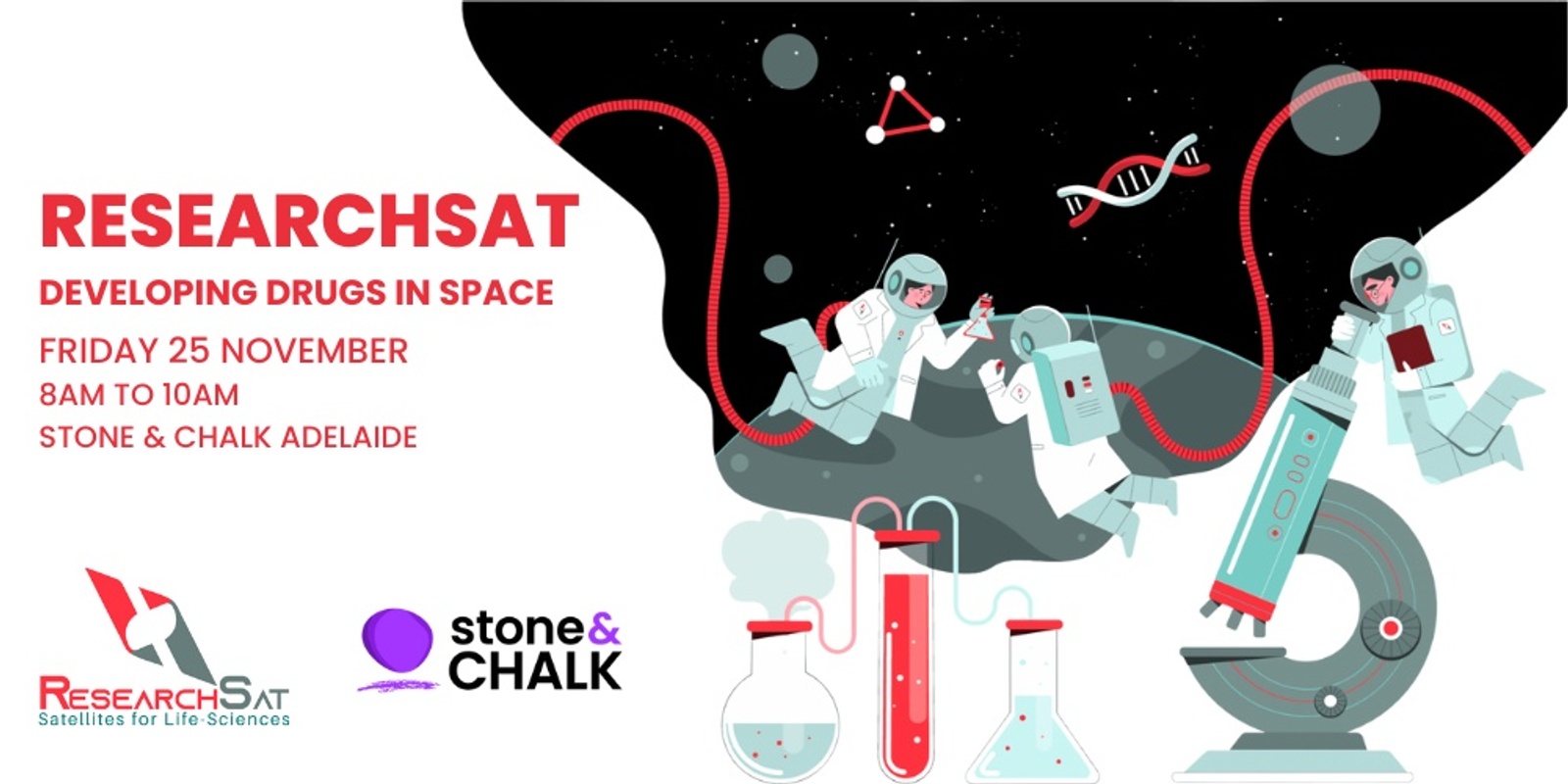 Banner image for ResearchSat: Developing drugs in Space
