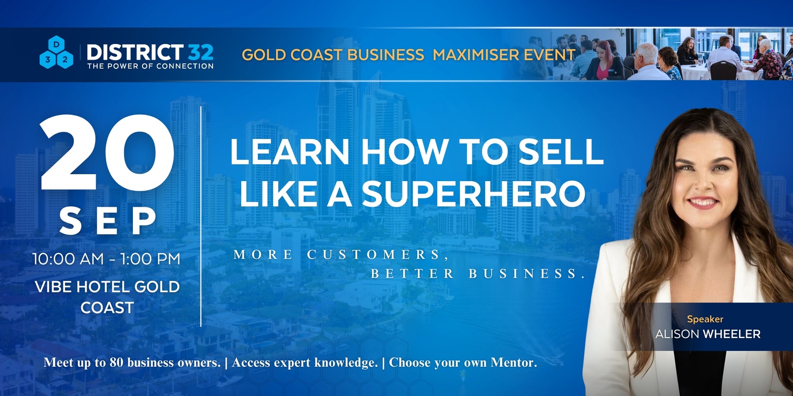 Banner image for District32 Business Maximiser in Gold Coast – Everyone Welcome - Fri 20 Sep