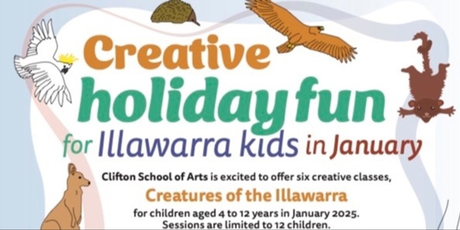 Banner image for CREATURES OF THE ILLAWARRA 1.30pm Fri 10 Jan (8-12 years)