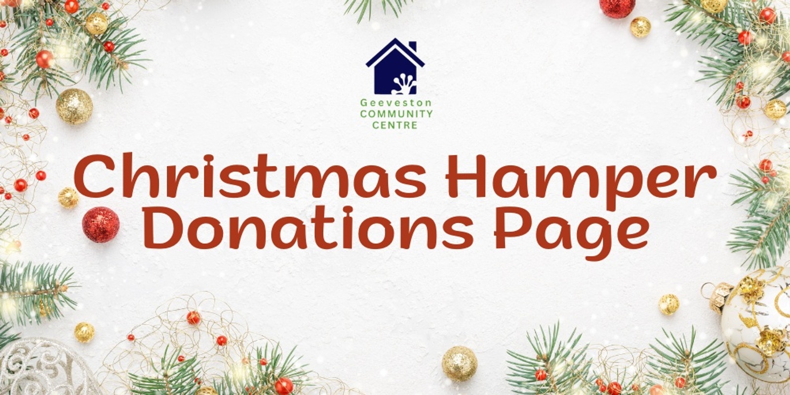 Banner image for Geeveston Community Centre Christmas Hamper Donation Page