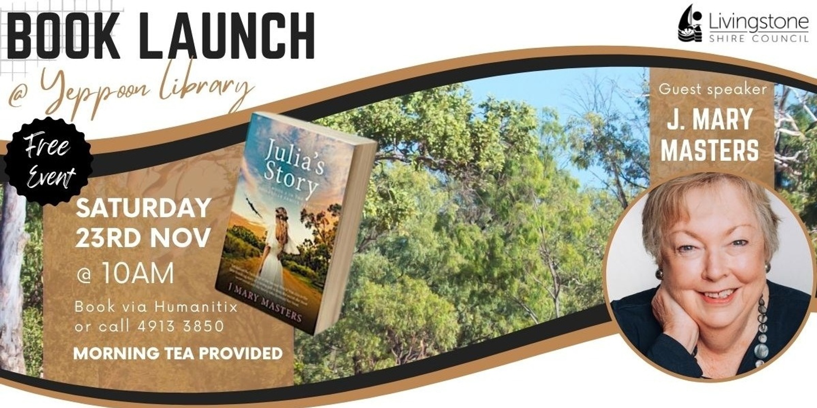 Banner image for Book Launch with J.Mary Masters @ Yeppoon library