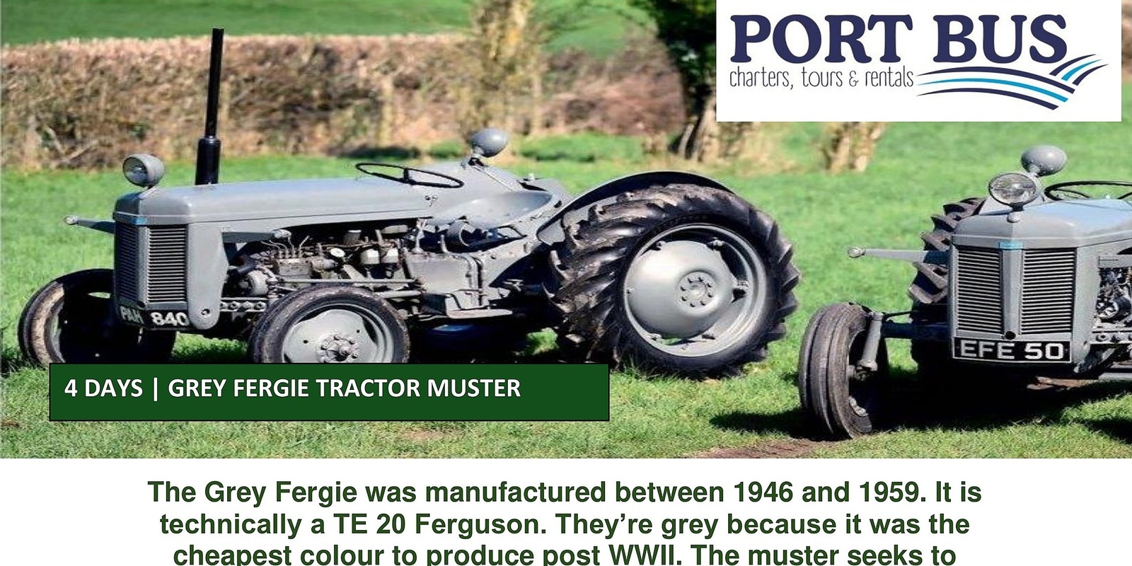 Banner image for Grey Fergie Tractor Muster