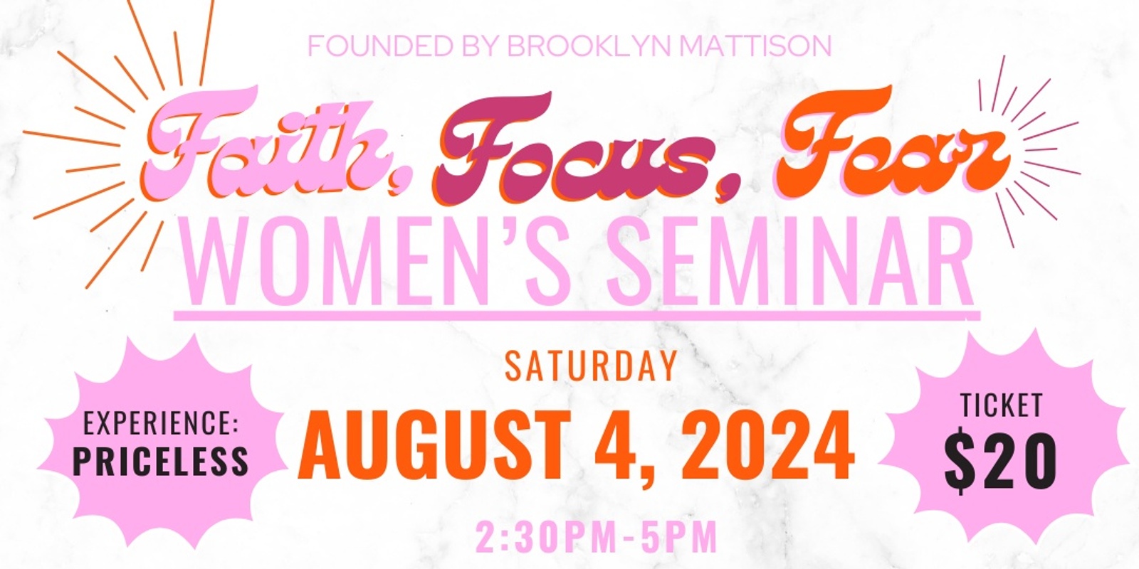 Banner image for Women’s Faith, Fear + Focus Seminar