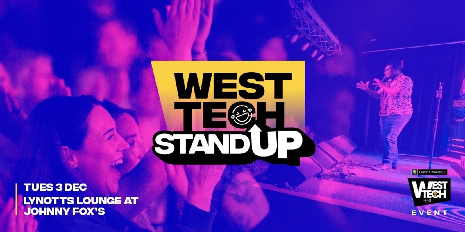 Banner image for West Tech Standup, in association with the Experimental Comedy Club, Grassroots 