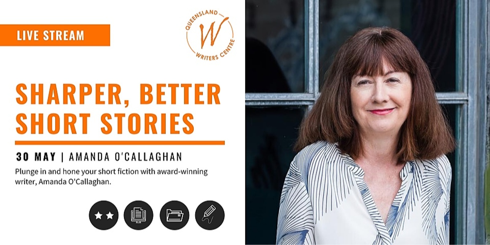 Banner image for LIVE STREAM: Sharper, Better Short Stories with Amanda O'Callaghan