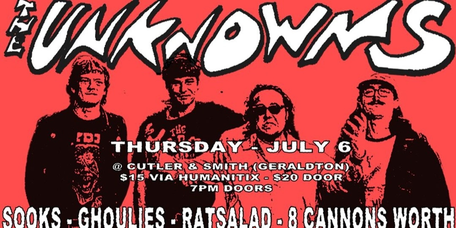 Banner image for The Unknowns (Qld) @ Cutler & Smith - Geraldton