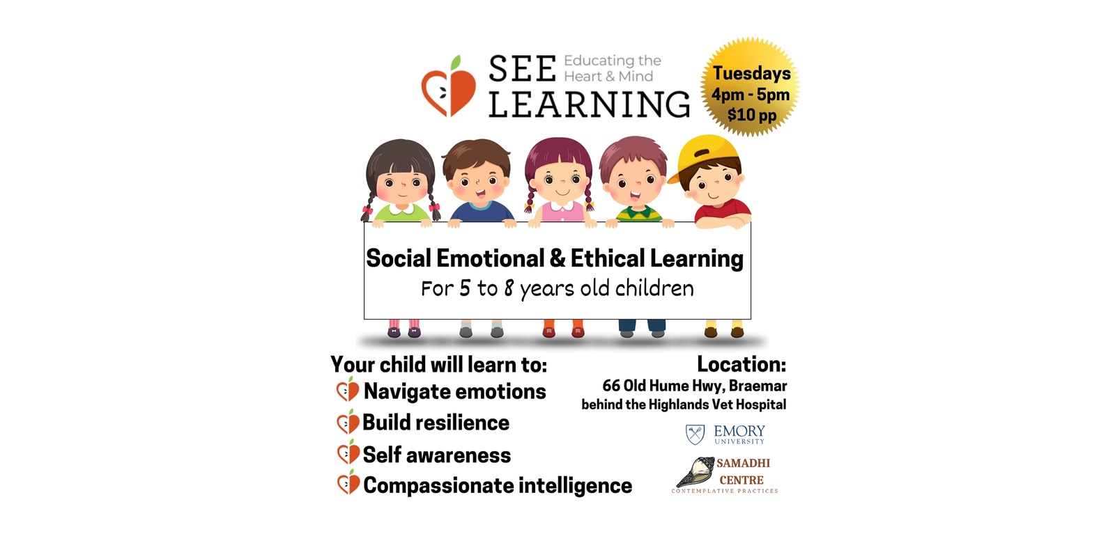 Banner image for SEE Learning - Social Emotional & Ethical Learning for 5 years to 8 years old children