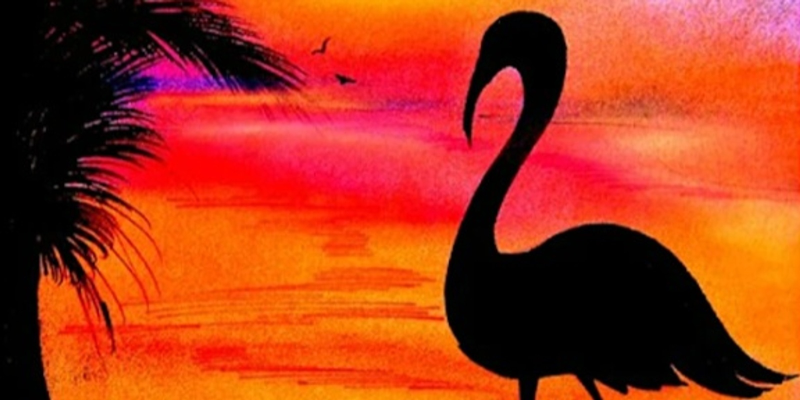 Banner image for Casino Kids Painting Class Flamingo on 10th July - Creative Kids Vouchers Expire 30th June 23 - So Book Now!