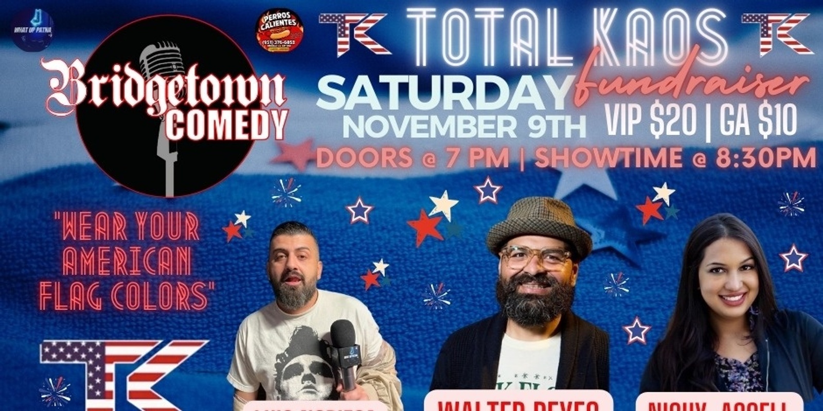 Banner image for Bridgetown Comedy for the Community "Total Kaos Wrestling Fundraiser"