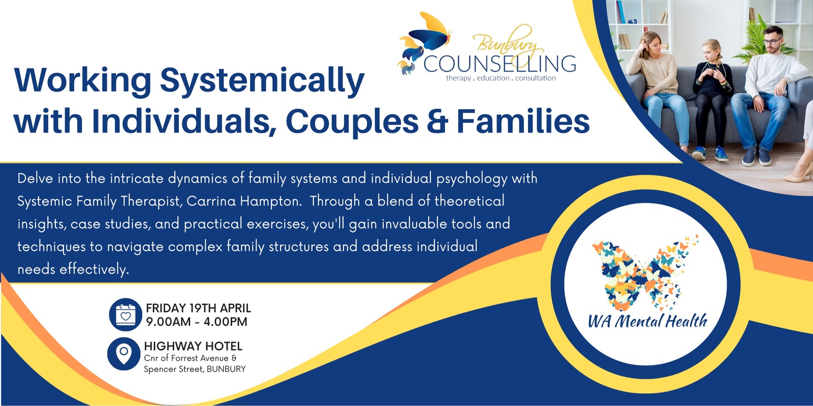Banner image for Working Systemically with Individuals, Couples & Families