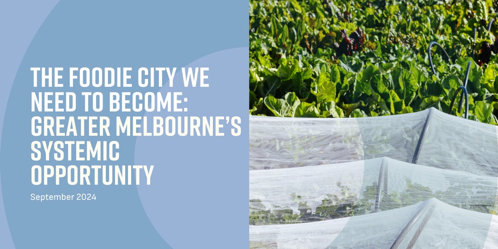 Banner image for Greater Melbourne The Foodie City We Need to Become: Report Q&A and Feedback Session 