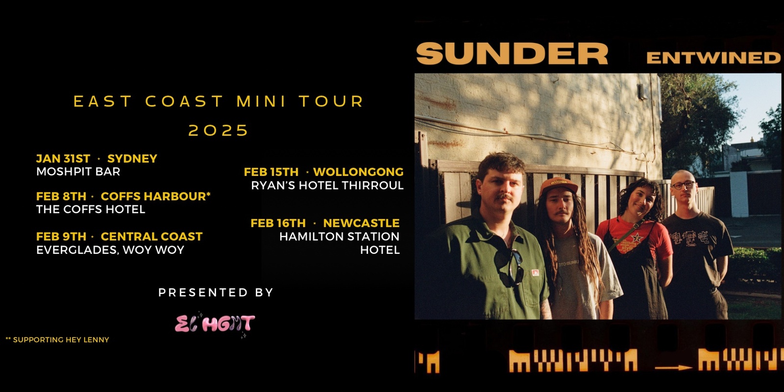 Banner image for Sunder 'Entwined' EP TOUR - Sydney Show