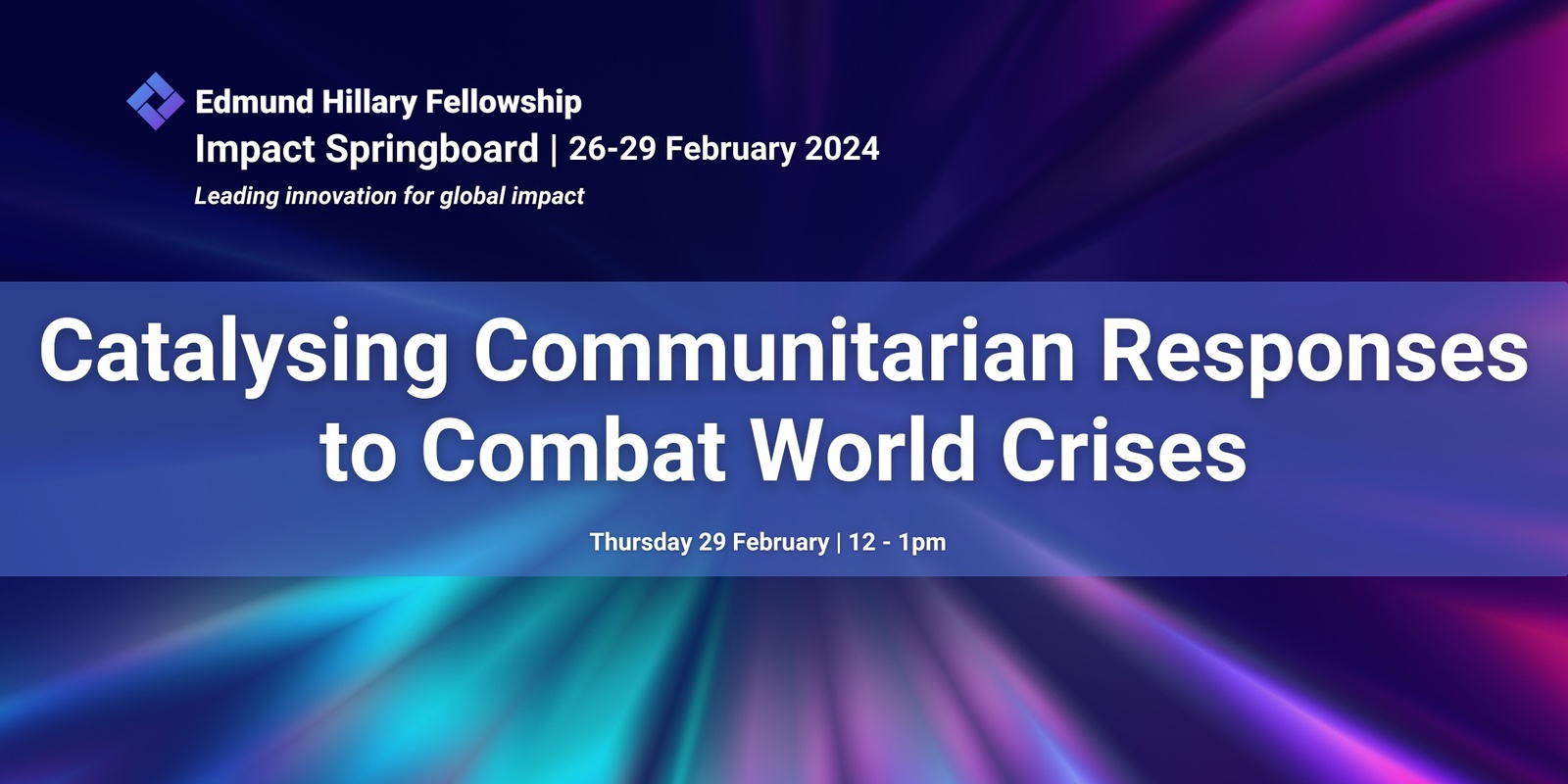 Banner image for Catalysing Communitarian Responses to Combat World Crises