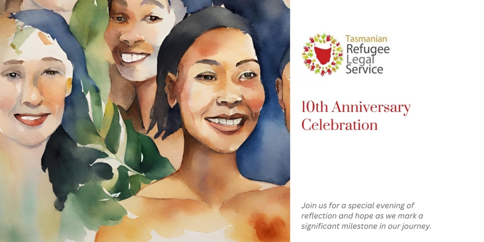 Banner image for 10th Anniversary Fundraising Celebration | Tasmanian Refugee Legal Service 