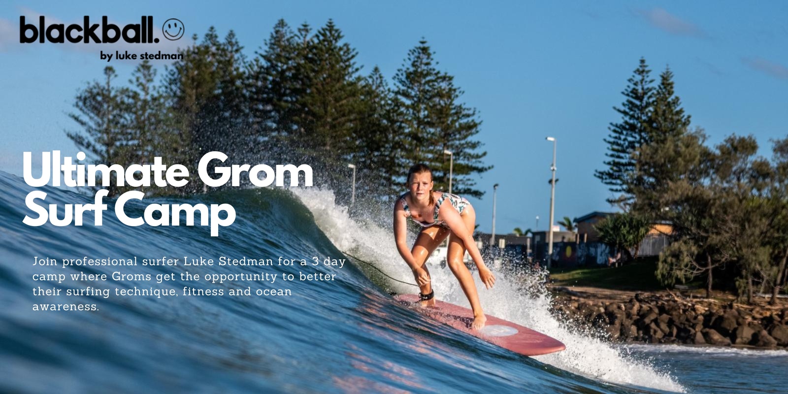 Banner image for  Blackball Ultimate Grom Surf Camp (Girls-Level 1)