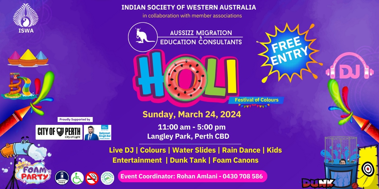 Holi 2024 Festival of Colours Humanitix